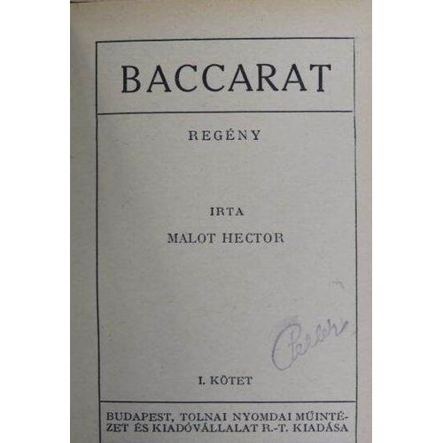 Hector Malot - Baccarat (Première Édition Hongroise, 1918)