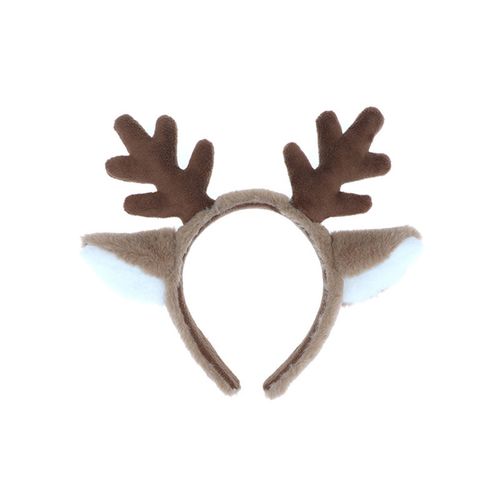 Bandeau De Noël Élastique Antidérapant Lisse Accrocheur Confortable Pour Enfants Avec Oreilles De Cerf - Marron