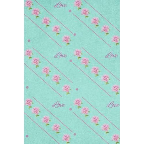 Pink And Blue Love Print Notebook