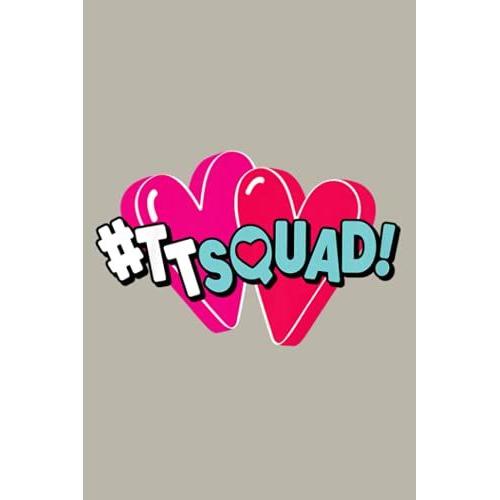 Kids Tiana Official Ttsquad Hearts White: Notebook Planner - 6x9 Inch Daily Planner Journal, To Do List Notebook, Daily Organizer, 114 Pages