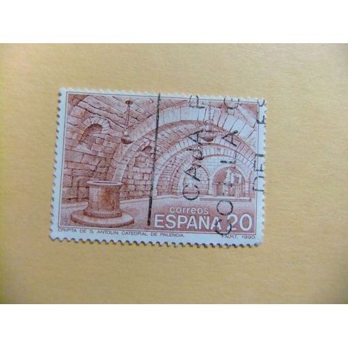 31 Espagne 1990 / Crypte Cathédrale De Palencia / Edifil 3073 Fu Yvert 2686 Fu