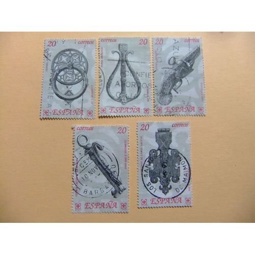 31 Espagne 1990 / Artisanat Espagnol Du Fer / Edifil 3061 - 3065 Fu Yvert 2675 - 2679 Fu Incomplet