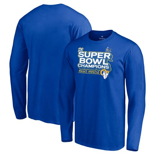 T-Shirt À Manches Longues Fanatics Royal Los Angeles Rams Super Bowl Lvi Champions Big & Tall Parade Pour Hommes