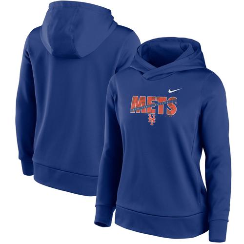 Sweat À Capuche Nike Royal New York Mets Club Angle Performance Pour Femme