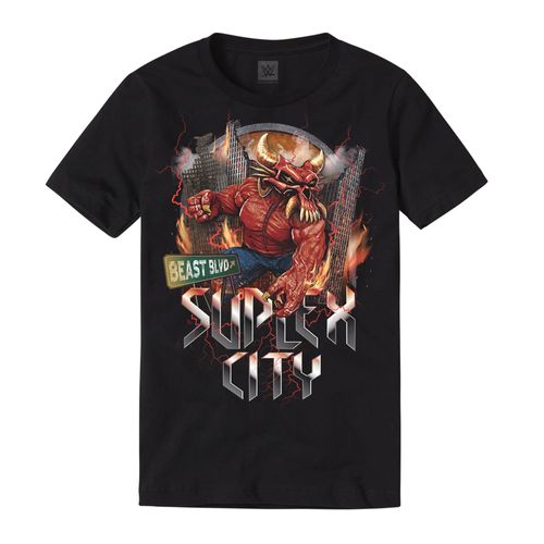 T-Shirt Authentique Wwe Brock Lesnar « Suplex City Beast Blvd » - Hommes