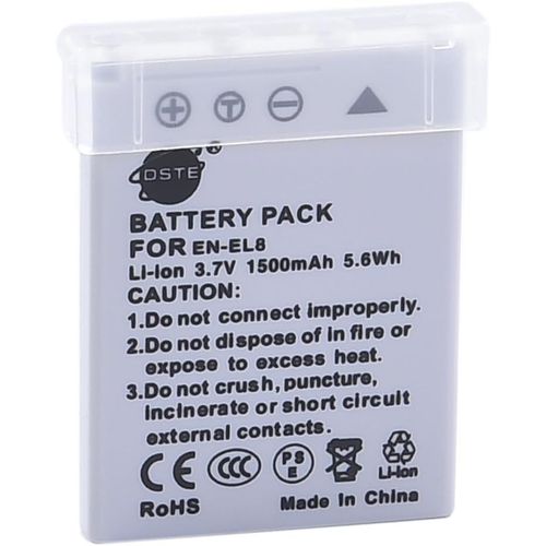Batterie de rechange compatible avec Nikon EN-EL8 Coolpix P1 P2 S1 S2 S3 S5 S6 S7 S8 S9 S50 S51 S52 Cool-Station MV-11 MV-121
