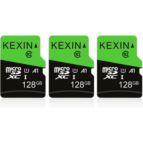 Cartes Micro Sd 128go Lot De 3 Carte Micro Sdhc 128 Go U1 Uhs-I Classe 10 3 Pi?Ces Tf Pour Drone,Dash Cam,Cam?Ra De Sport,De Surveillance,Smartphone,Tablette,Ordinateur Portable-Marque G?N?Rale