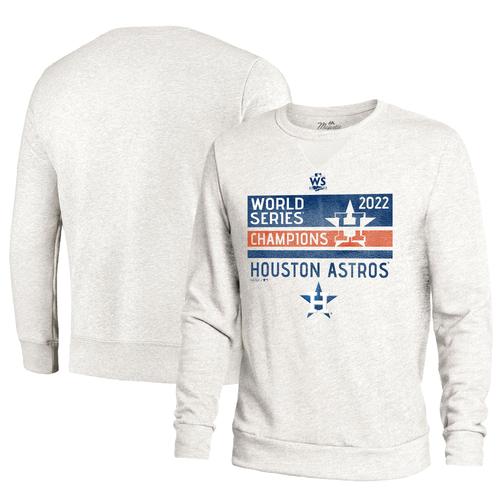 Sweat-Shirt Majestic Threads Pour Homme Blanc Houston Astros 2022 World Series Champions Front Line Pullover
