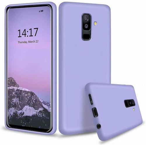 Coque Xiaomi Redmi Note 8 Pro Silicone Liquide Gel Original Housse Etui Anti-Choc Anti-Rayures Housse Protection Avec Soft Microfiber Cloth Lining Cushion-Violet