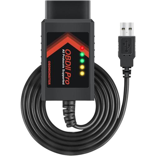 Obd2 Adaptateur Obdii Diagnostic Auto Pour Windows,Outil De Diagnostic Automobile De Codage Avec Commutateur Automatique (Ms/Hs) Can Pour Les Véhicules Ford Lincoln Mazda Mercury Series