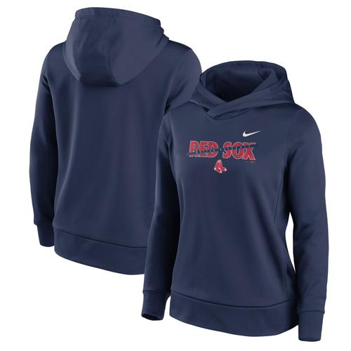 Sweat À Capuche À Enfiler Pour Femme Nike Boston Red Sox Club Angle Performance Bleu Marine