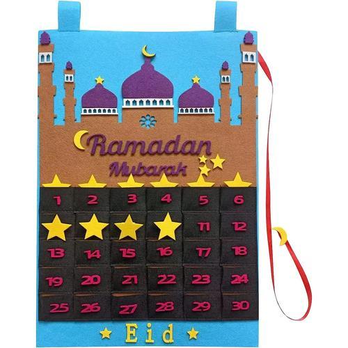 Calendrier du ramadan - ramadan moubarak - décoration du ramadan