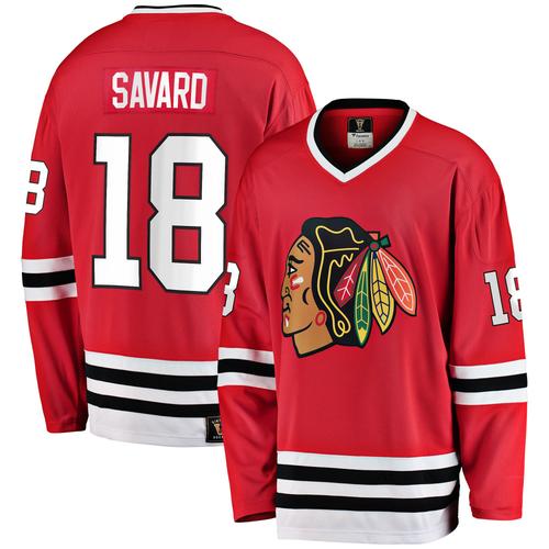 Fanatics Branded Denis Savard Rouge Chicago Blackhawks Premier Breakaway Retired Player Jersey