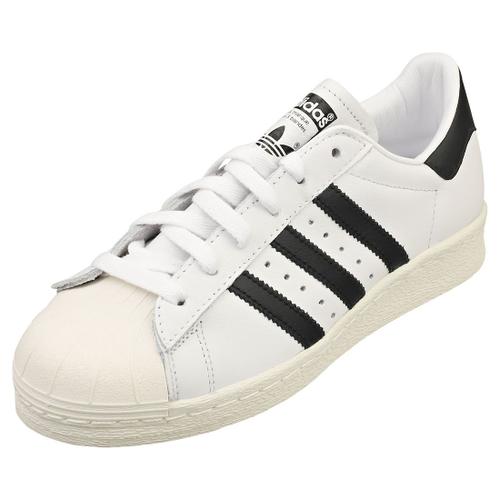 Adidas Superstar 82 Classiques Pour Homme - Cuir Blanc Et Noir - 40