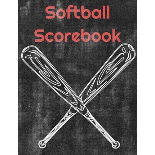 Softball Scorebook - Score Keeping Book For Stats + Coaching - Official Baseball + Softball Scorekeeper Book - 30 Game Book - Little League - Major League - Team Roster