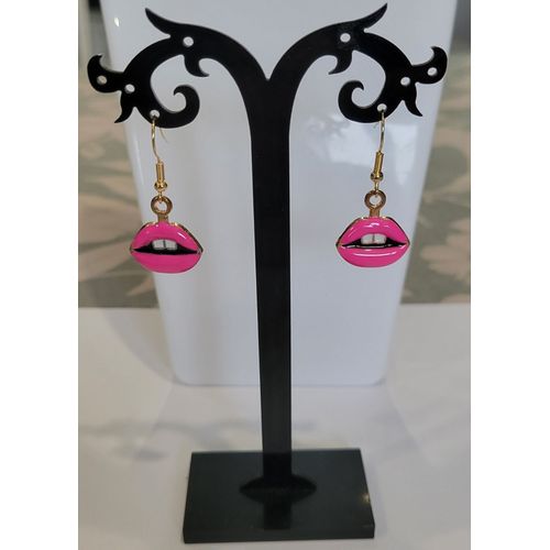 Boucles D'oreilles Bouche Rose !