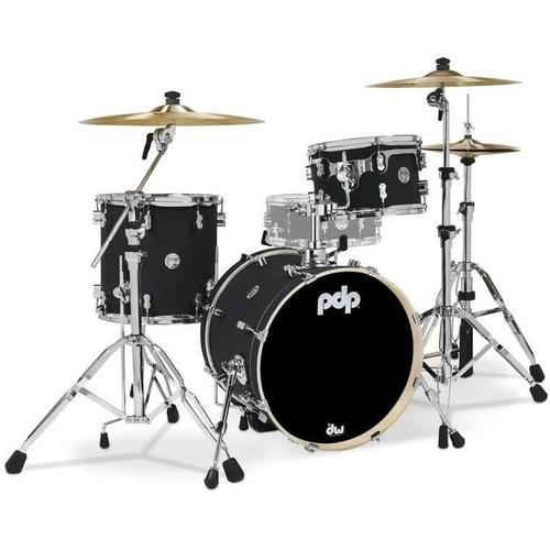 Pdp Drums Pd805400 Concept Maple Finish Ply Satin Black Kit De Batterie 3 F?Ts