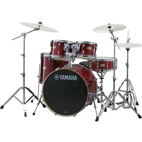 Yamaha Stage Custom Birch Cranberry Red Batterie Rock/Fusion 5 F?Ts Avec Hardware Inclus