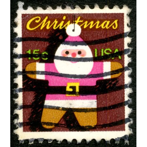 Timbre Oblitéré Usa 15c Christmas