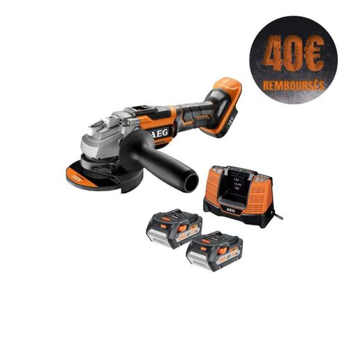 Meuleuse AEG Brushless 18V 125mm BEWS 18-125BL-502C - 2 batteries 5,0Ah- 1 chargeur