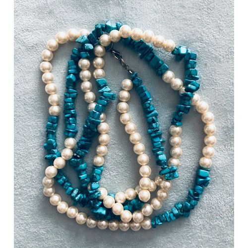 Collier Fantaisie Perles Et Turquoises