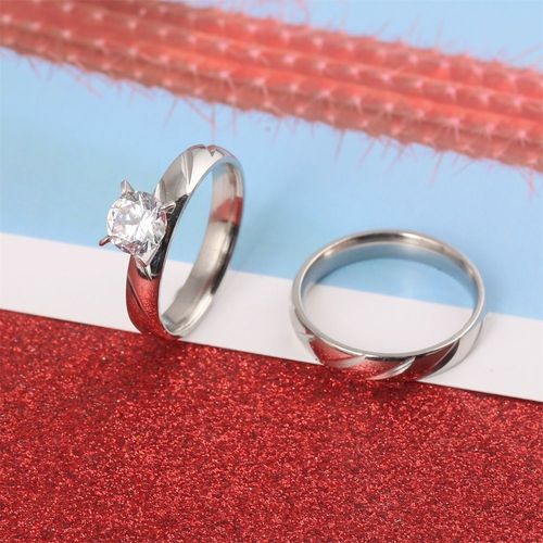 Bagues De Mariage Classiques Pour Hommes Et Femmes, En Acier Inoxydable Poli
