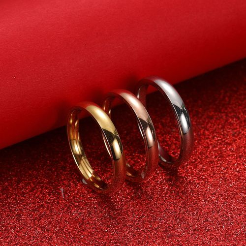 Bague En Acier Inoxydable Pour Hommes Et Femmes, Haute Qualité, Punk, Couleur Or, Argent, Rose, Bijoux Pour Cadeau De Fête