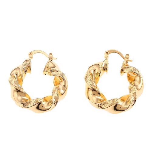 Grandes Boucles D'oreilles Africaines Pour Femmes, Couleur Or, Rondes En Laiton Torsadé, Arabe Éthiopienne