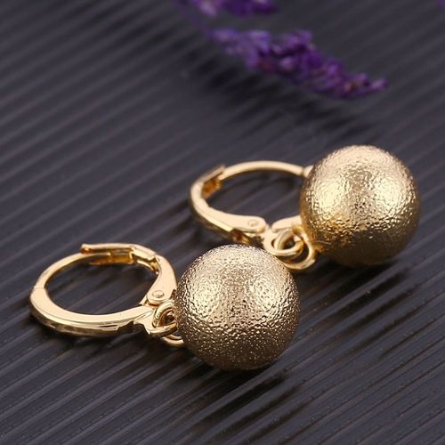 Boucles D'oreilles Boule De Couleur Or Pour Filles, Bijoux Perle Ronde Éthiopienne, Cadeau Afrique Arabe Moyen Orient
