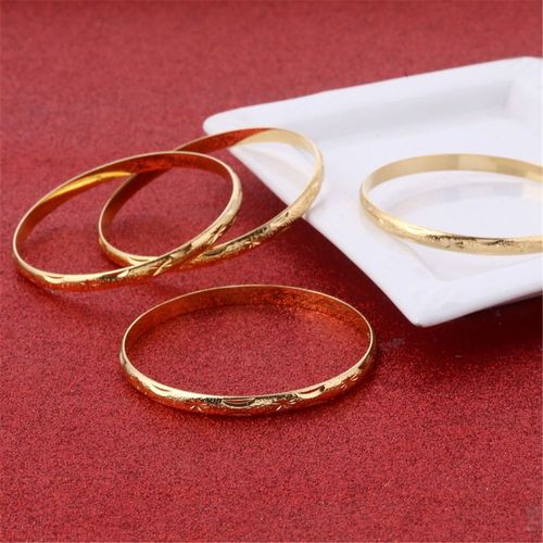 Bracelet En Or Éthiopien Pour Femmes Africaines, Bijoux En Laiton Doré De Dubaï