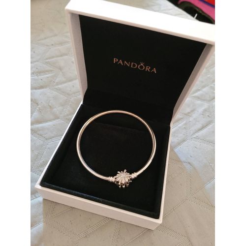 Bracelet Jonc Pandora Argenté Étoile