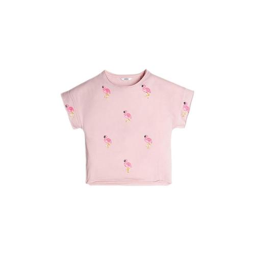 Guess T-Shirt Fille Application Paillettes J92i20 Rose