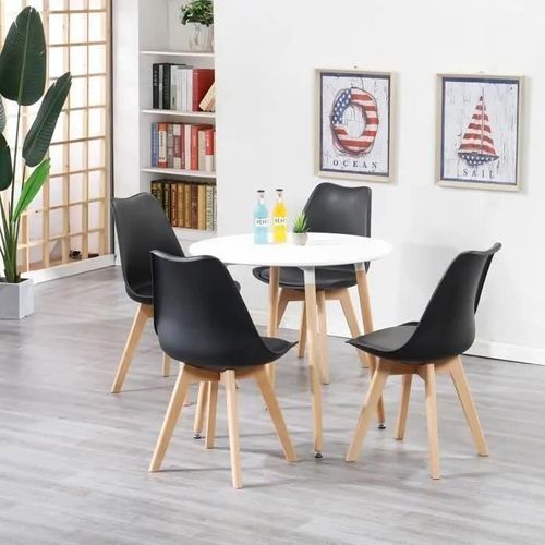 Ensembles Pour Salle À Manger-A Table À Manger Ronde Et 4 Chaises, Chaises De Style Nordique, Adaptées Aux Restaurants Cuisines Bal
