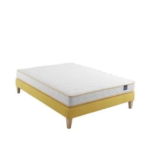 Someo - Ensemble Matelas Mousse, Sommier Et Pieds Aurore 300 - Blanc