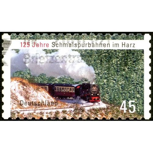 Timbre Oblitéré Deutschland, 125 Jahre Schmalspurbahnen Im Harz, 2012, 45