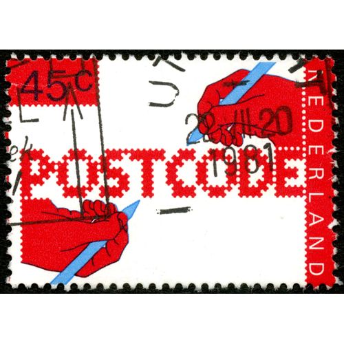Timbre Oblitéré Nederland, Postcode, 45 C