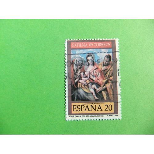 31 Espagne 1989 / Sagrada Familia Del Greco / Edifil 3011 Fu Yvert 2635 Fu