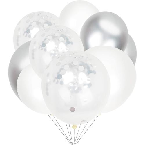 Acheter Ensemble de Ballons argentés, 20 pièces, décoration de fête d' anniversaire, Ballons à Air pour enfants, Ballons en métal pour décoration  de fête