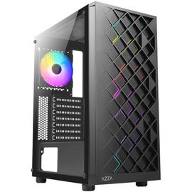 Boitier PC Moyen Tour ATX Azza Spectra RGB avec panneau vitré - Noir