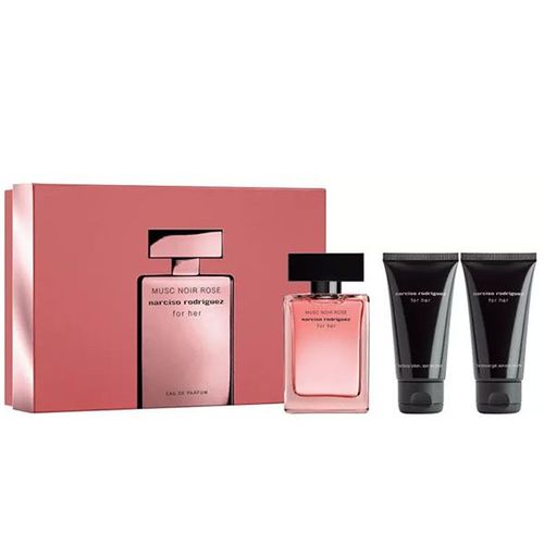 Set Narciso Rodriguez Musc Noir Rose, Femei, Eau De Parfum 50ml Lotiu 