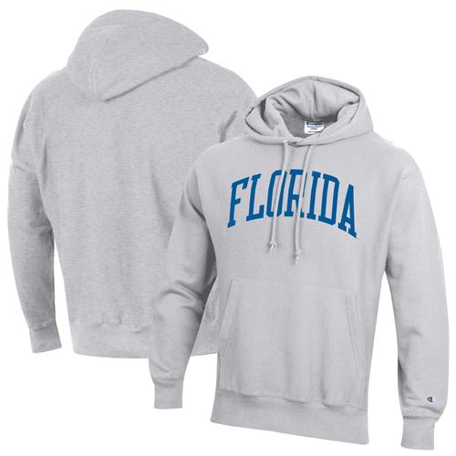 Chandail À Capuchon À Armure Inversée Team Gators De Floride Champion Heathered Grey Pour Hommes