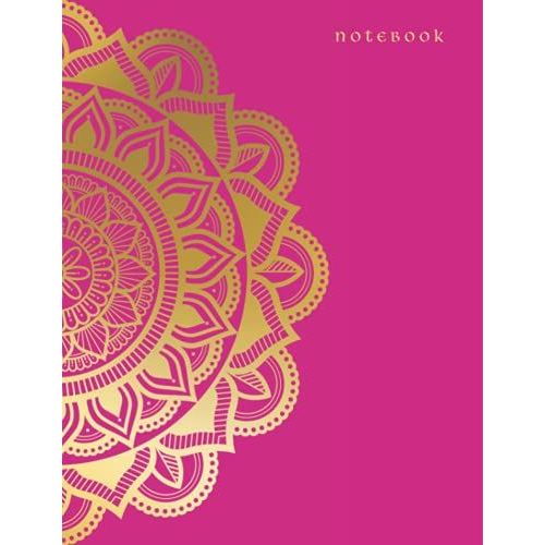 Gold Mandala College Ruled Composition Notebook: 8.5x11 Single Subject Notebook, Notepad, Journal Or Diary