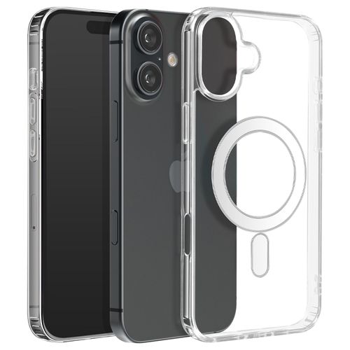Coque Magsafe Pour Iphone 16 Plus Polycarbonate Contour Silicone Transparent