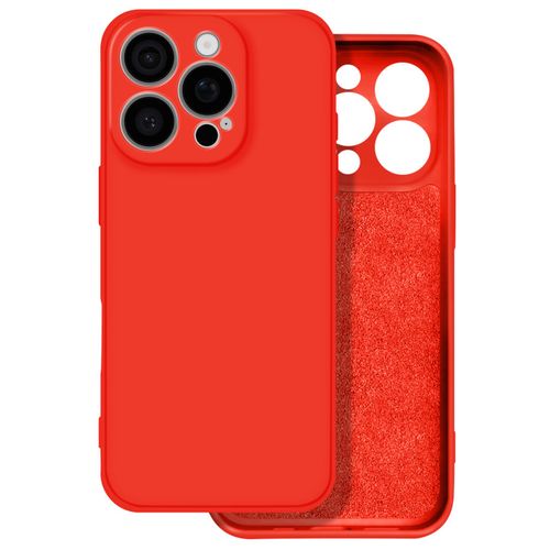 Coque Pour Iphone 16 Pro Soft Touch Mat Silicone Flexible Rouge