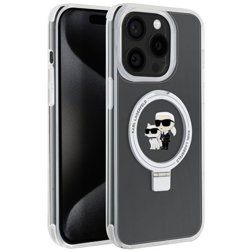 Coque Magsafe Pour Iphone 15 Pro Silicone Gel Coins Renforcés Karl Lagerfeld Transparent
