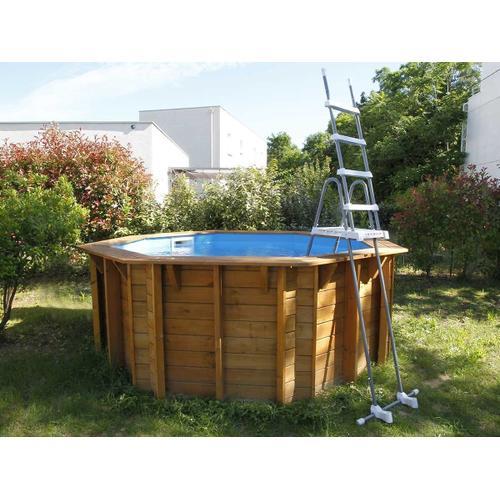 Piscine bois Sunwater All in ONE 3,60 x 1,20 m liner bleu - Ubbink