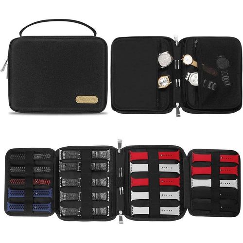 Organisateur De Bracelet De Montre, Nylon Étanche Sac De Rangement Pour Bracelet De Montre Tient 20 Bracelets De Montre Sac De Rangement Pour Montre Et Bracelet De Montre Épingle, Noir