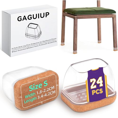 Embouts De Pieds De Chaise Rectangulaires Pour Chaises - Capuchons De Protection Pour Pieds De Chaise Avec Feutre - En Silicone - Pour Protéger Les Sols, Le Lit, La Chaise, Les Meubles - Pour Sols En