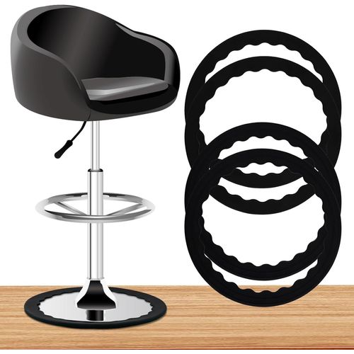 4pcs Anneau De Protection Des Pieds De Tabouret De Bar Pour 36,83 À 41,91cm Base Ronde, Silicone Protecteur Sol Tabouret Bar Protecteur De Sol Pour Pied De Chaise Pour Plancher En Bois