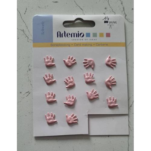 Lot De 14 Attaches Parisiennes Mains Fille